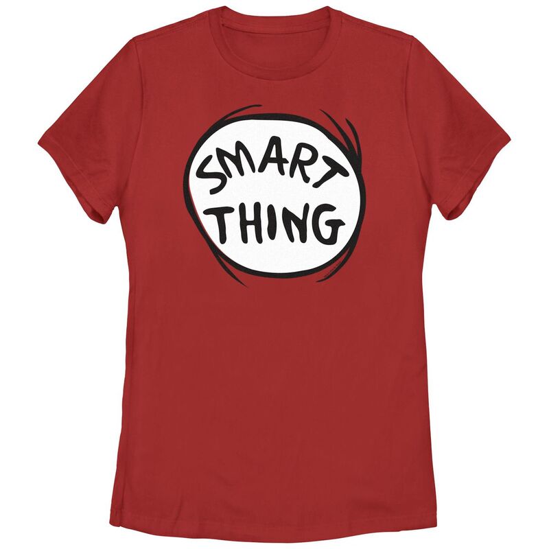 アニメキャラクター レディース トップス Tシャツ グラフィック Licensed Character Juniors' Dr. Seussmarthingraphic Tee Red レッド