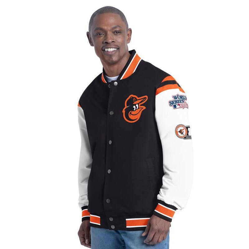 カール バンクス メンズ アウター ジャケット・ブルゾン Men's G-III Sports by Carl Banks Orange Baltimore Orioles Recruit Commemorative Full-Snap Varsity Jacket Orl Orange オレンジ