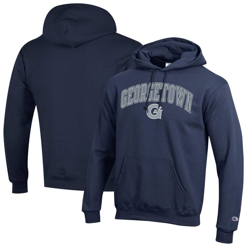 チャンピオン メンズ トップス Tシャツ ロゴ フリース パーカー Men'sChampionavy Georgetown Hoyas Arched Logo Fleece Pullover Hoodie Grg Navy ネイビー｜ReVida 店 13,490円