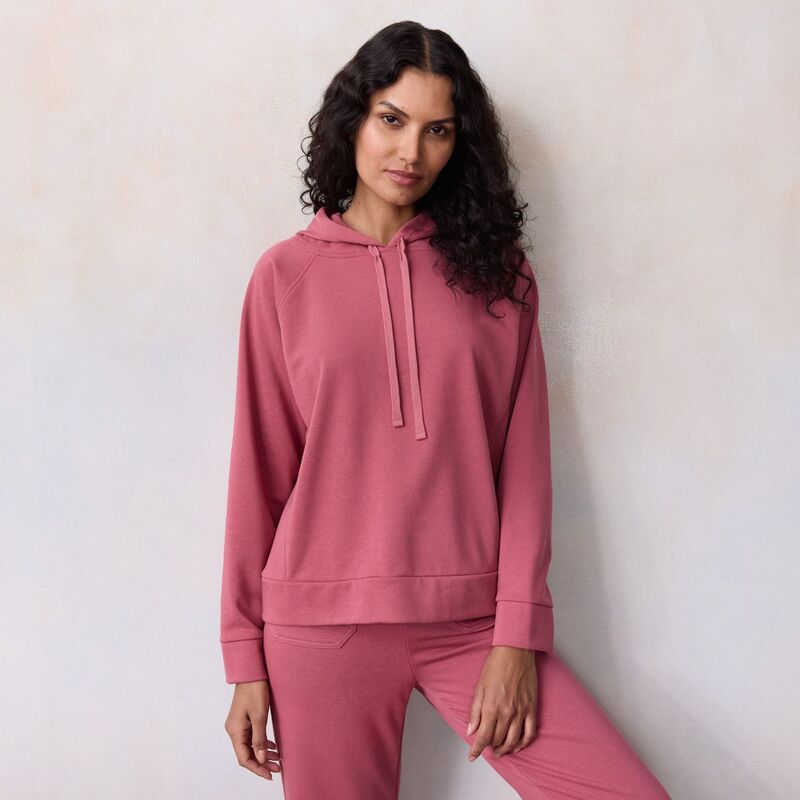 LC Lauren Conrad レディース トップス Tシャツ プチ スウェット Petite LC Lauren Conrad Long Sleeve Hooded Sweatshirt Century Pink ピンク