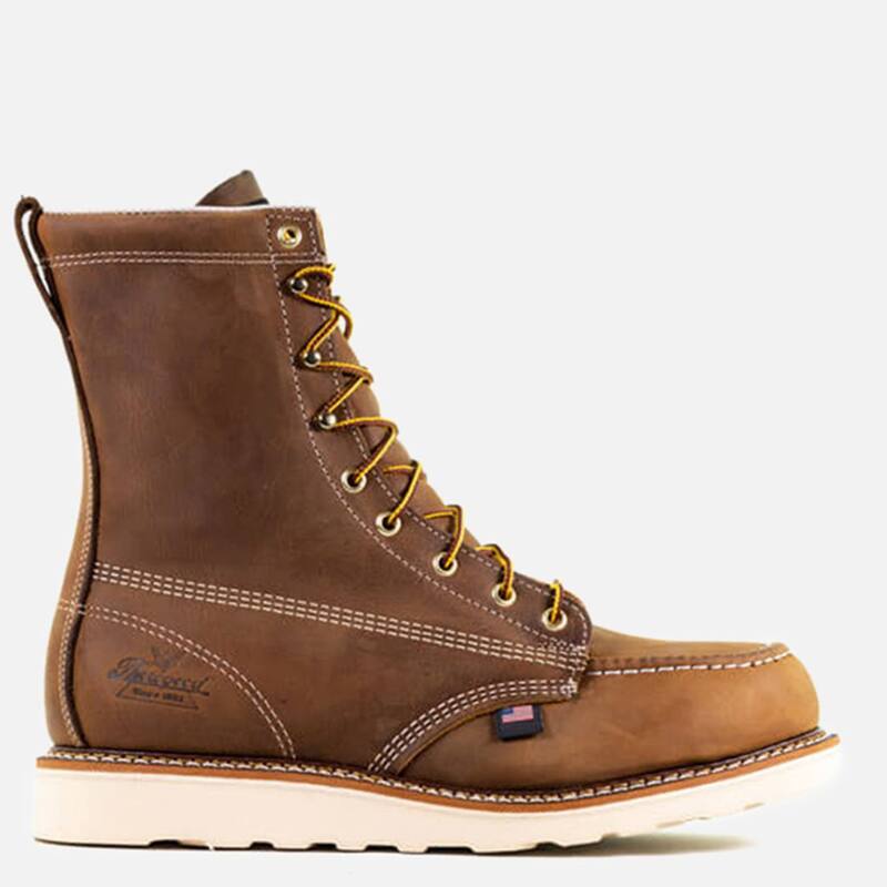 ソログッド メンズ シューズ ブーツ・レインブーツ Thorogood Men American Heritage 8 Inch Crazyhorse Safety Toe Moc Toe Maxwear Wedge Crazyhorse