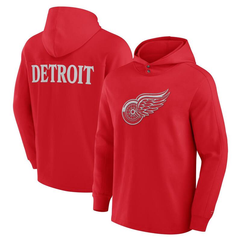 ファナティクス メンズ トップス Tシャツ パーカー Men's Fanatics Redetroit Red Wings Elements Blaze Tri-Blend Long Sleeve Hoodie T-Shirt Rdw Red レッド