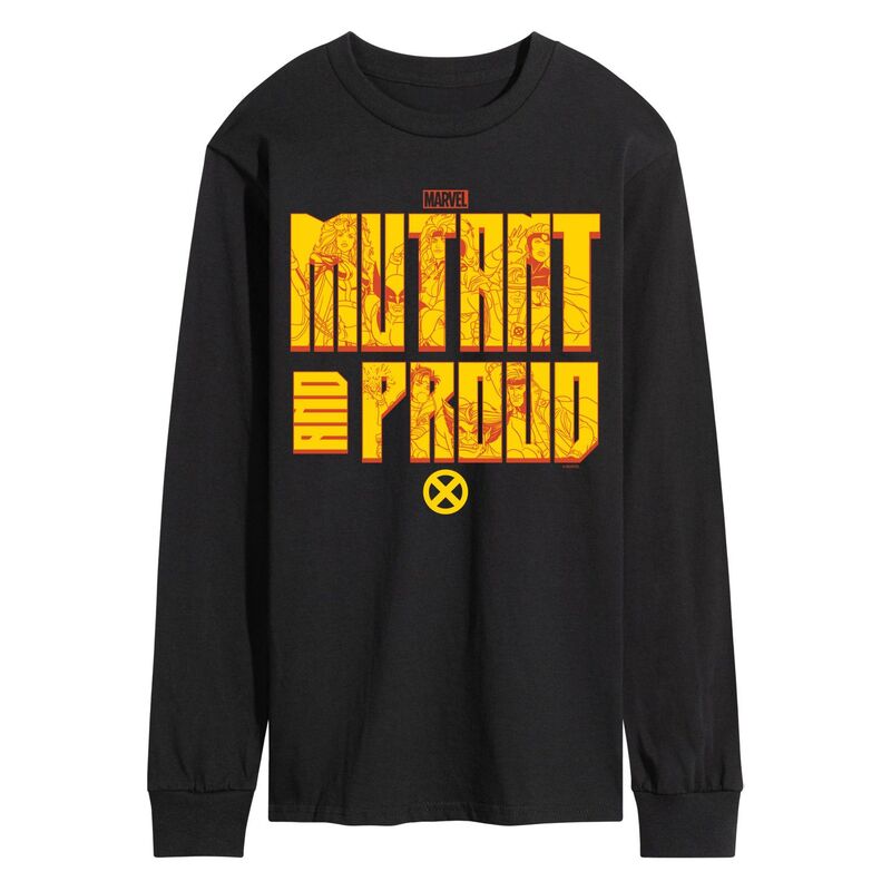 マーベル メンズ トップス Tシャツ グラフィック Men's Marvel X-Men Mutant and Proud Long Sleeve Graphic Tee Black ブラック 7,394円