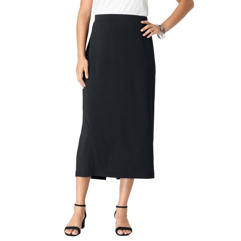 ロアマンズ レディース 下つ方スコート 付け加える大いさ midi Roaman\u0027s Women\u0027s Plusize Ultrasmooth Fabric Midi Skirt Red Rhinestone Ombre 赤いこと レディースファッション-ボトムス
