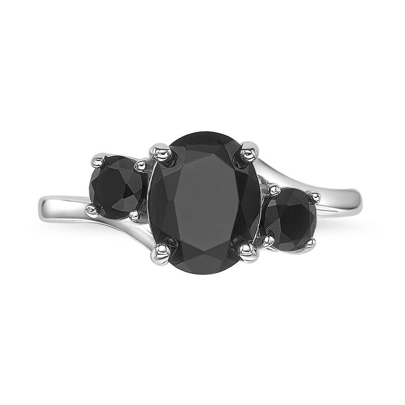 Gemminded レディース アクセサリー リング Gemminded Sterling Silver Onyx 3-Stone Ring Sterling ストーン 27,820円