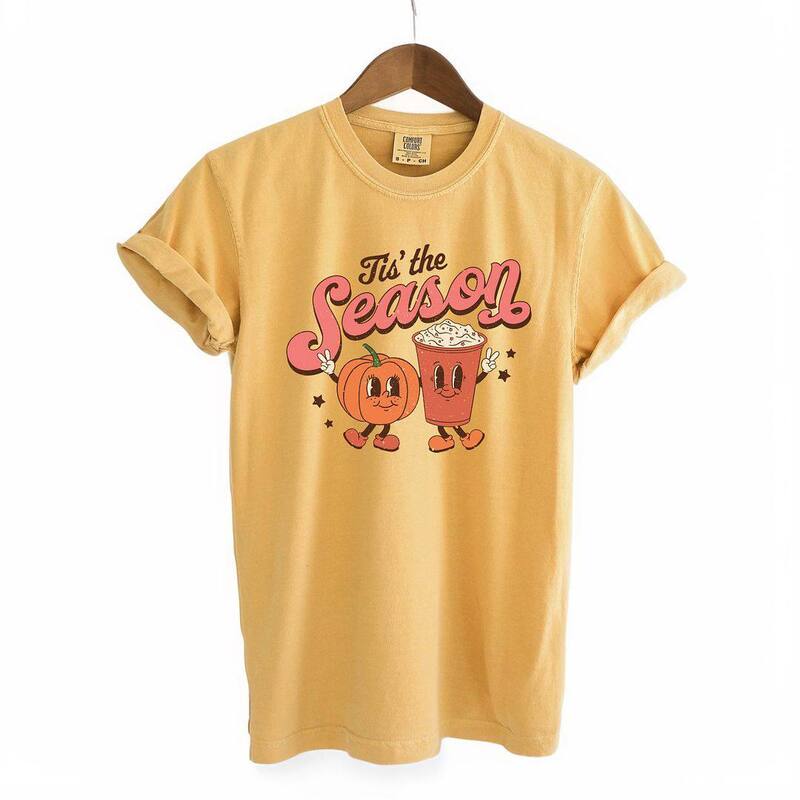 Simply Sage Market レディース トップス ティーシャツ Simply Sage Marketis The Season Pumpkin Garment Dyed Tee Mustard 洋芥子 トップス-レディースファッション-Tシャツ・カットソー