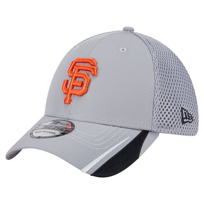 ニューエラ メンズ アクセサリー 帽子 Men's New Era Gray San Francisco Giants Linear 39THIRTY Flex-Fit Hat Gnt Grey グレー