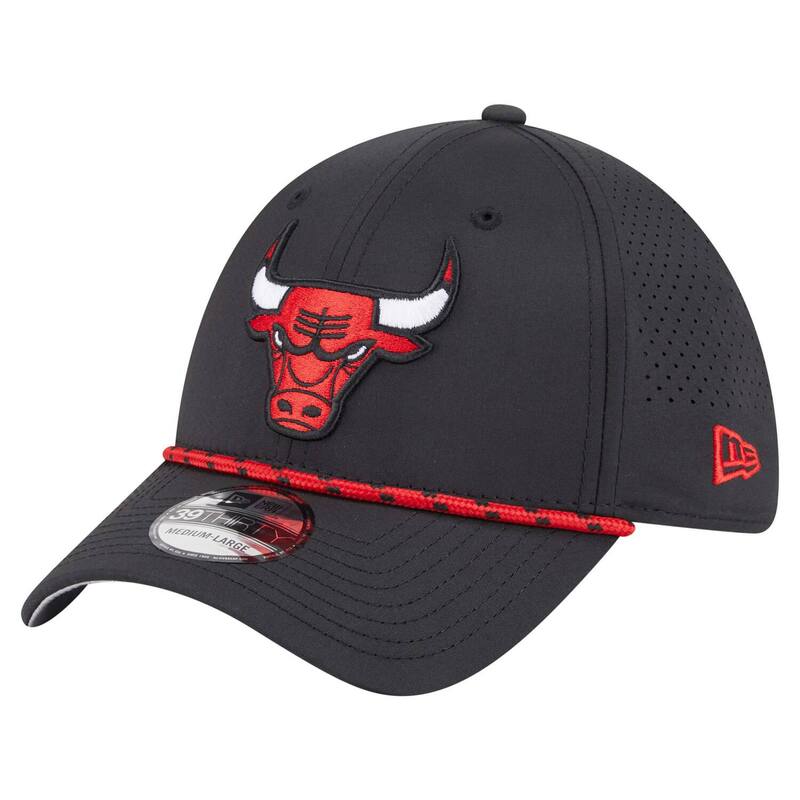 ニューエラ メンズ アクセサリー 帽子 Men's New Era Black Chicago Bulls Featherweight Poly Rope Flex 39Thirty Hat Bul Black ブラック