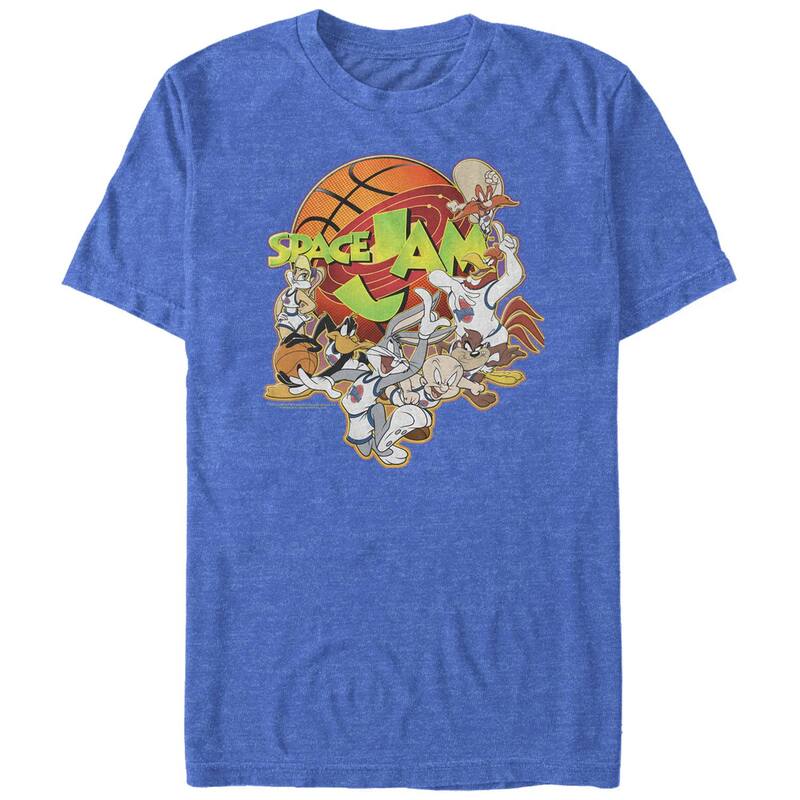 アニメキャラクター メンズ トップス Tシャツ トール グラフィック Licensed Character Big & Tall Space Jam Team Toon Poster Graphic Tee Royal Heather ヘザー