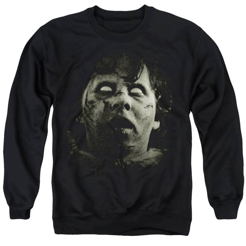 アニメ文字記号 メンズ トップス ティーシャツ 流汗 グラフィック Licensed Character Men\u0027s Thexorcist Regan Large Face Graphic Sweatshirt Black 黒いこと トップス-Tシャツ・カットソー-メンズファッション