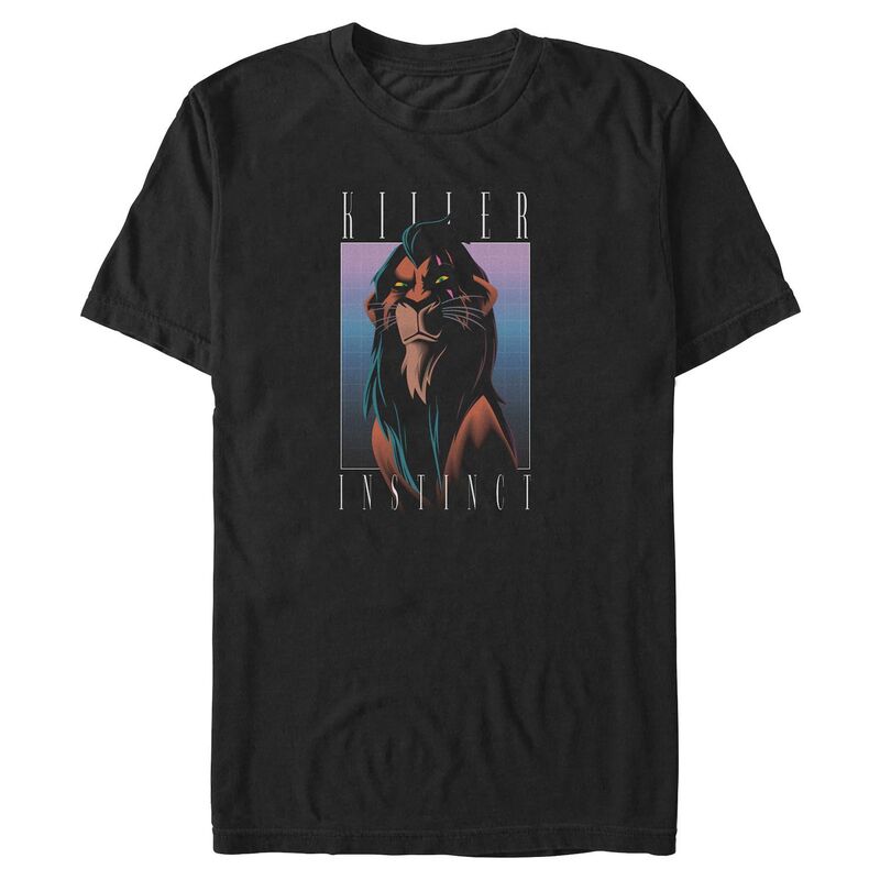ディズニー メンズ トップス Tシャツ トール グラフィック Big & Tall Disney's The Lion King Scar Killer Instinct Graphic Tee Black ブラック