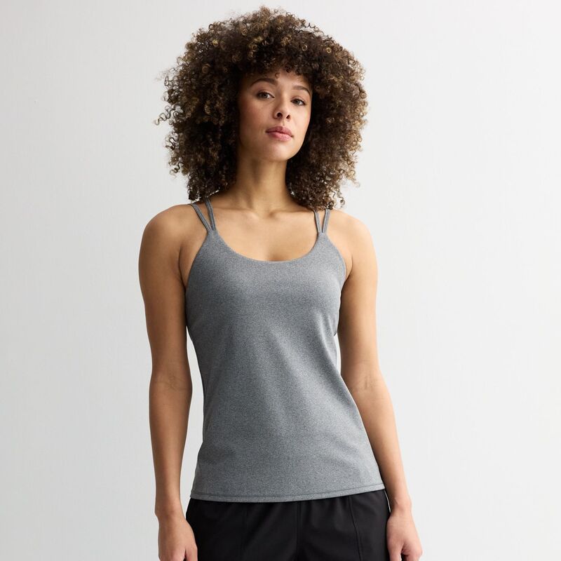Tek Gear レディース トップス Tシャツ Women's Tek Gear Ultrastretch Strappy Bra Tank Top Charcoal チャコール