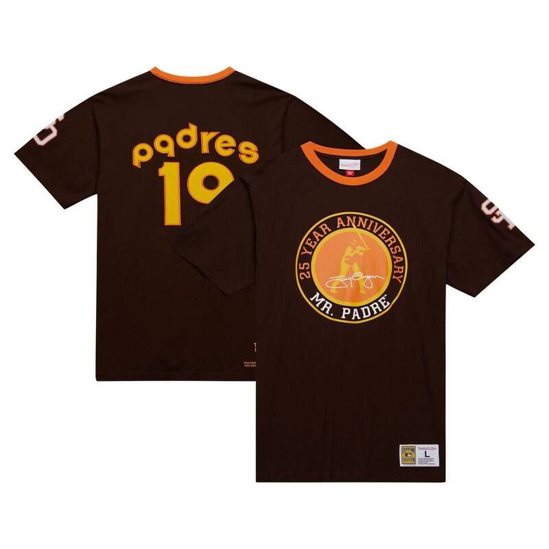 ミッチェル\u0026ネス メンズ トップス プルオーバー Men\u0027s Mitchell \u0026 Ness Brown San Diego Padres Cooperstown Collection Player Legends Ringer T-Shirt Pad Brown 赤銅色