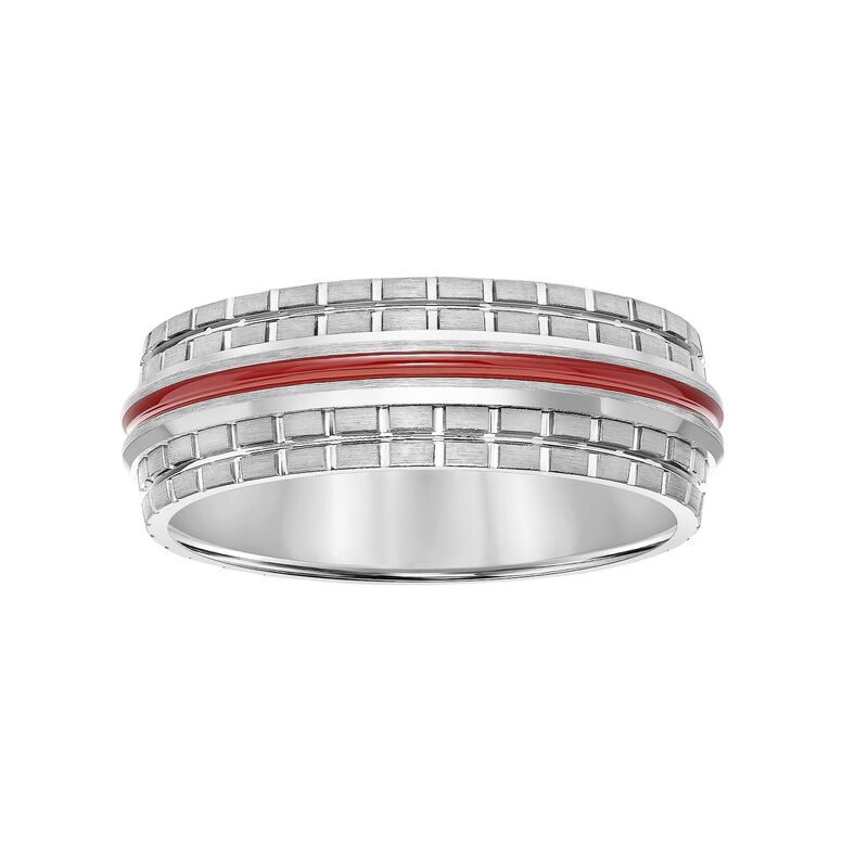 アンブランデッド メンズ アクセサリー リング Unbranded Men's Tungsten Textured Comfort Fit Band Tungsten-carbide