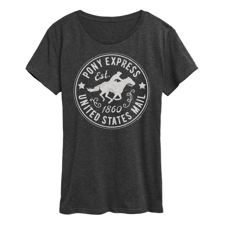 アニメキャラクター レディース トップス Tシャツ グラフィック Licensed Character Women's USPS Pony Express Badge Graphic Tee Heather Charcoal チャコール 6,445円