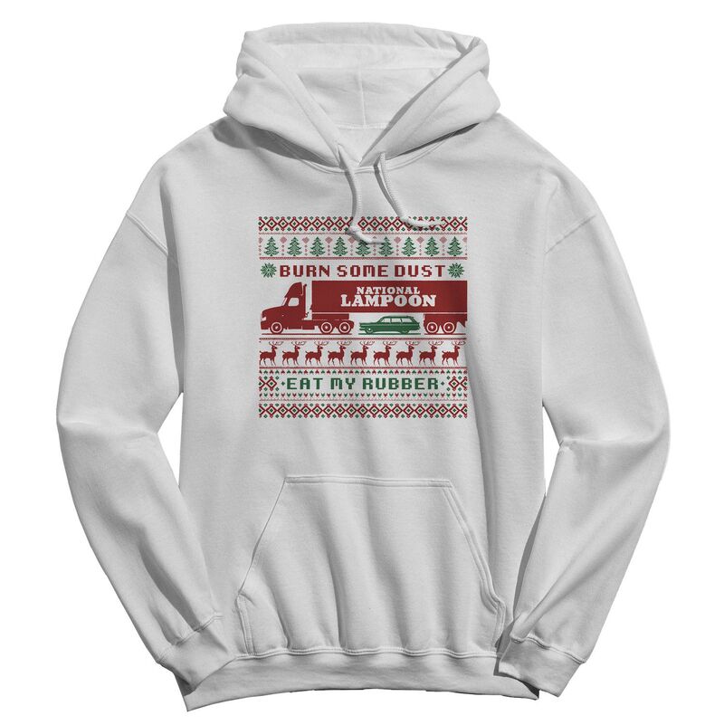 アニメキャラクター メンズ トップス Tシャツ パーカー グラフィック Licensed Character Men's Nationalampoon's Christmas Vacation Burn Some Dust Eat My Rubber Graphic Hoodie White ホワイト