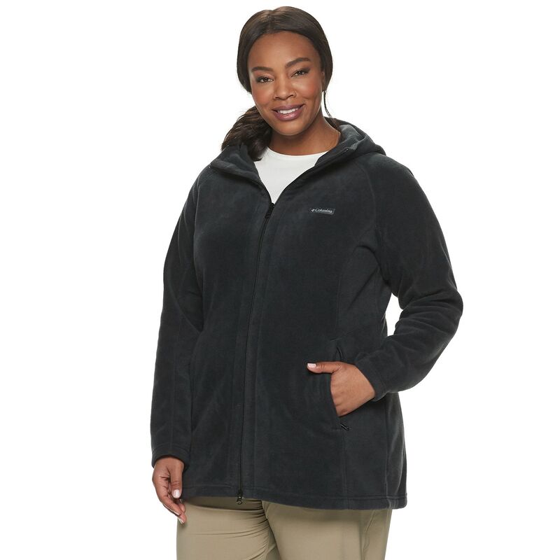 コロンビア レディース アウター 上衣・上衣 つけ加える大きさ フリース Plusize Columbia Benton Springs Hooded Fleece Jacket Black 黒いこと