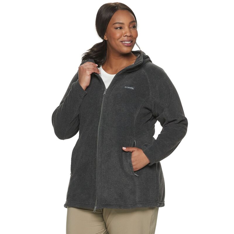 コロンビア レディース アウター 上衣・上衣 つけ加える大きさ フリース Plusize Columbia Benton Springs Hooded Fleece Jacket Charcoal Gray 濃灰色