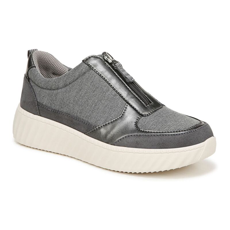 ビジーズ レディース シューズ スニーカー Bzees Winner Women\u0027s Zip-Up Sneakers Gray Fabric 薄墨色