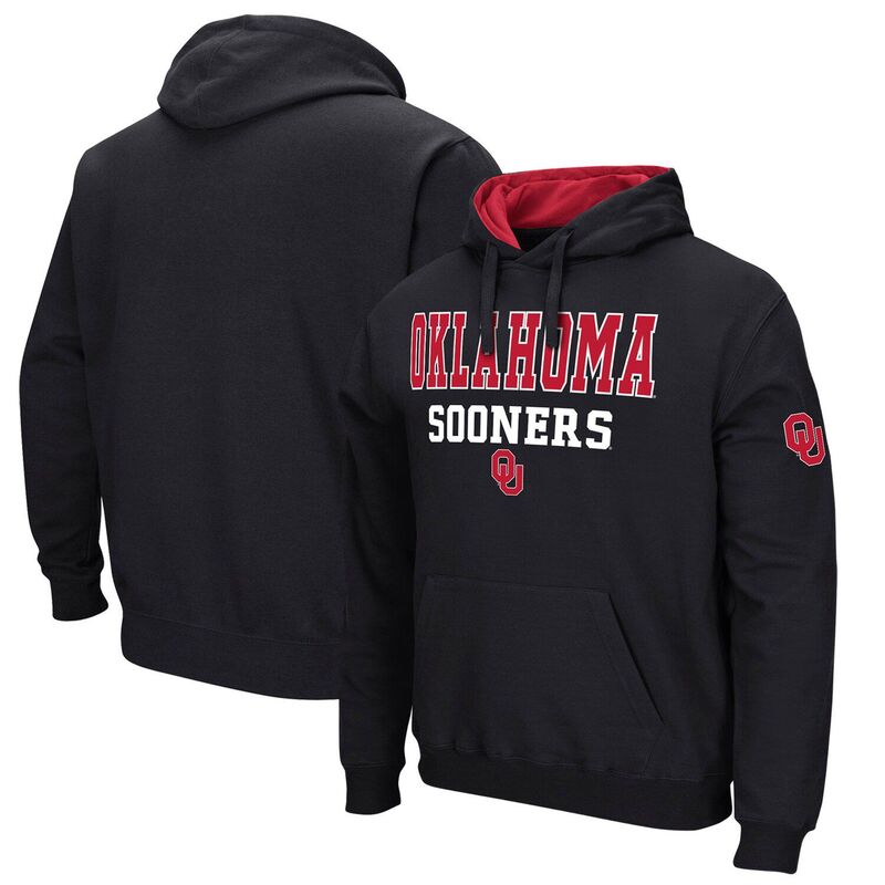 円形劇場 メンズ トップス ティーシャツ パーカー Men\u0027s Colosseum Black Oklahoma Soonersunrise Pullover Hoodie Okl Black 黒いこと トップス-Tシャツ・カットソー-メンズファッション