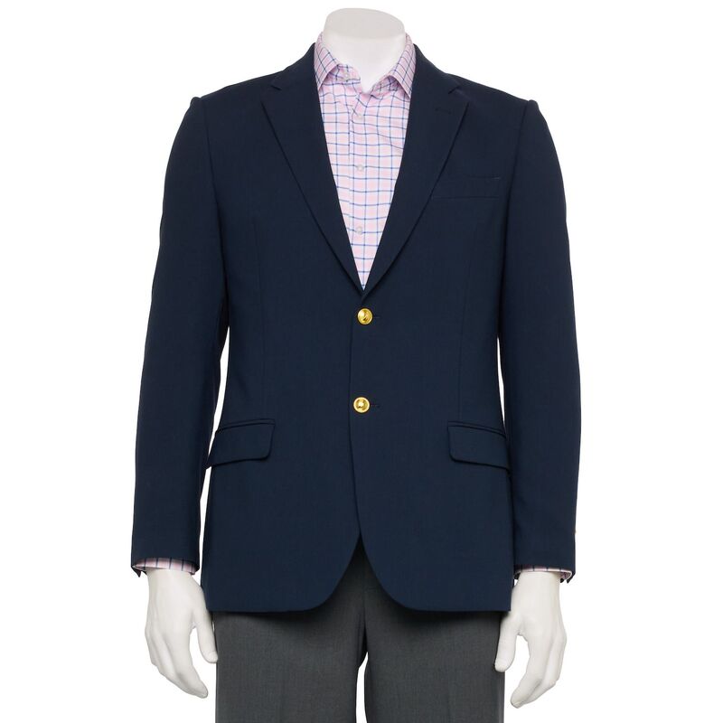 ナウティカ メンズ アウター ジャケット・ブルゾン ブレザー Men's Nautica Modern Fit Stretch Blazer Navy ネイビー｜ReVida 店
