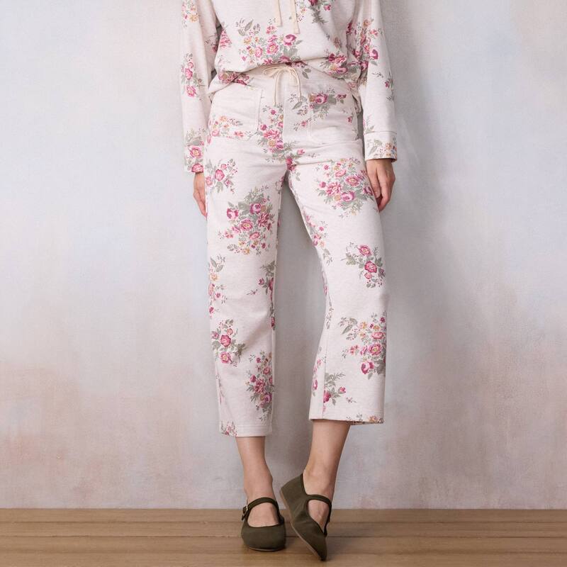 LC Lauren Conrad レディース ボトムス カジュアルパンツ フラワー柄 プチ スウェットパンツ フラワー Petite LC Lauren Conrad Floral Wildflower Sweatpants Heather Bryce Blooms ヘザー