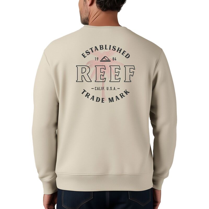 岩礁 メンズ トップス プルオーバー 汗水 フリース Men\u0027s REEF Habitat Fleece Sweatshirt Cream 皮膚軟化剤