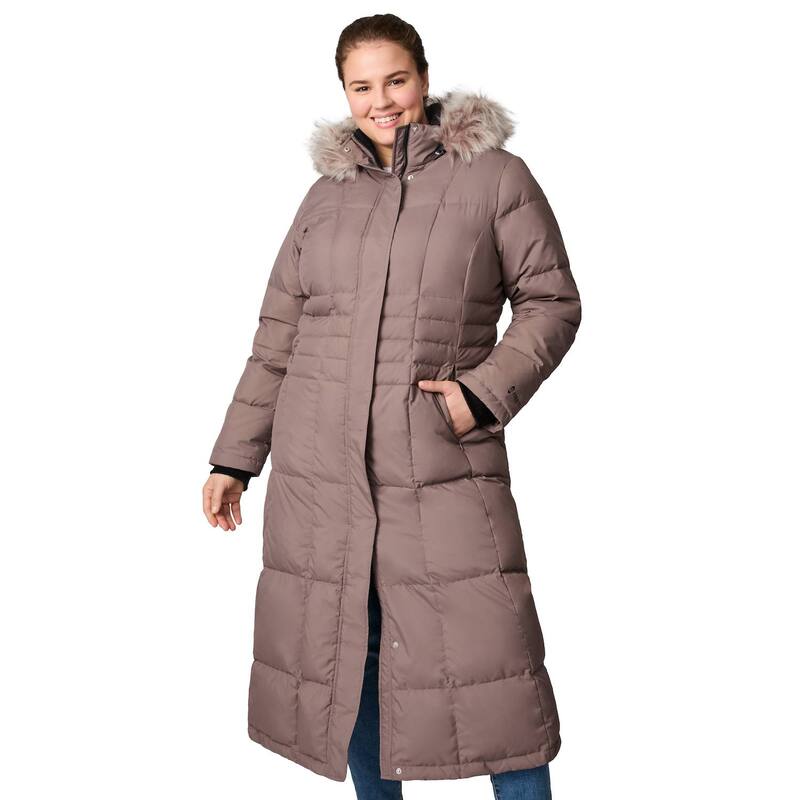 フリー カントリー レディース アウター ジャケット・ブルゾン プラスサイズ ダウン Free Country Women's Plusize Fullength Splendor Down Jacket Mocha モカ