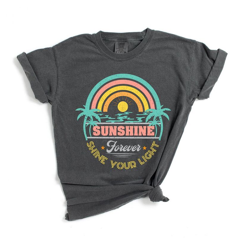 Simply Sage Market レディース トップス ティーシャツ Simply Sage Market Sunshine Forever Grunge Garment Dyed Tees Pepper トップス-Tシャツ・カットソー-レディースファッション