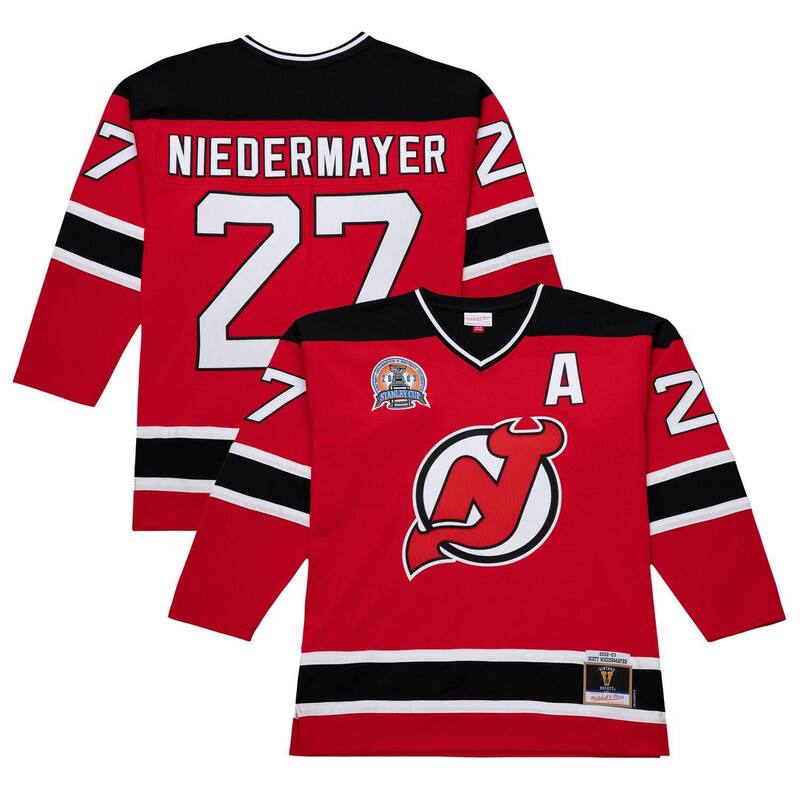 ミッチェル&ネス メンズ トップス Tシャツ ジャージー Mitchell & Ness Men'scott Niedermayered New Jersey Devils 2002-03 Power Play Jersey Nhl Red レッド