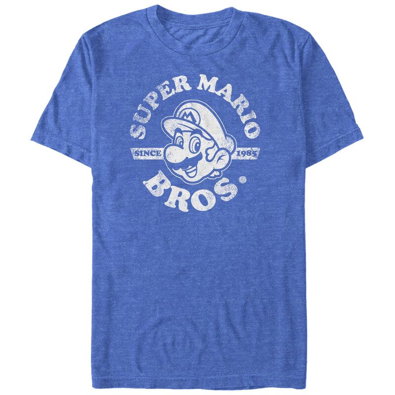 アニメ人となり メンズ トップス ティーシャツ トール グラフィック Licensed Character Big \u0026 Tall Super Mario Brosince 1985 Graphic Tee Royal Heather ギョリュウモドキ メンズファッション-Tシャツ・カットソー