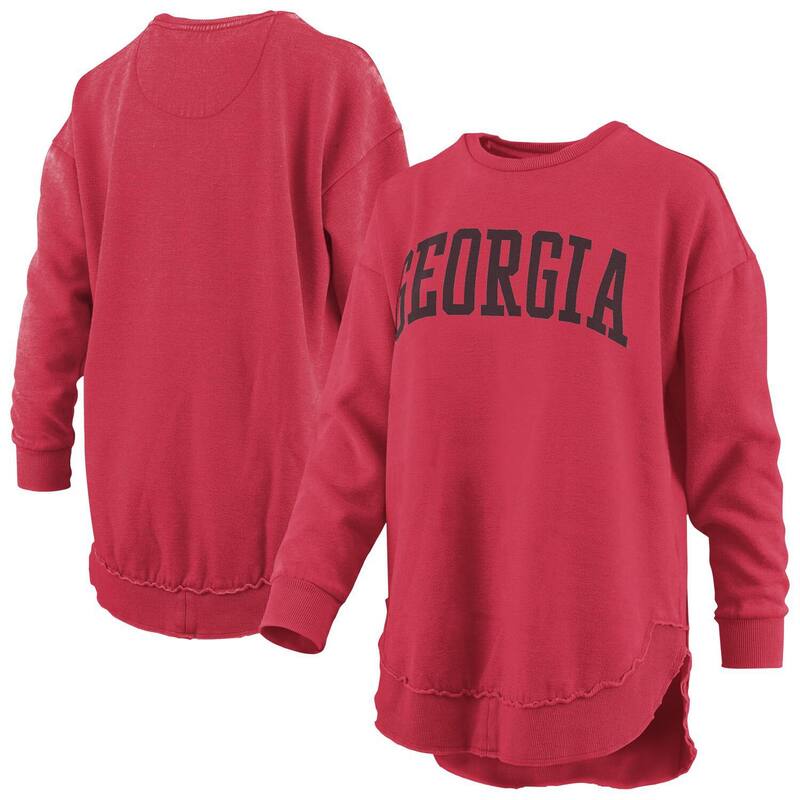 プレスボックス レディース トップス Tシャツ ヴィンテージ スウェット フリース Women's Pressbox Red Georgia Bulldogs Melange Poncho Vintage Fleece Long Sleeve Pullover Sweatshirt Uga Red レッド 14,896円