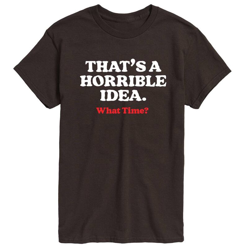 アニメ人となり メンズ トップス ティーシャツ グラフィック Licensed Character Men\u0027s That\u0027s A Horrible Idea. Whatime Graphic Tee Dark Brown 赤銅色 Tシャツ・カットソー-メンズファッション-トップス