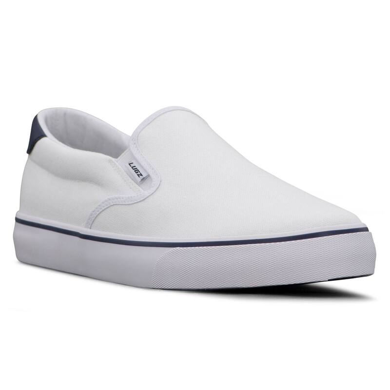 ラグズ メンズ シューズ スニーカー Lugz Clipper Men'slip-On Casual Sneakers White Peacoat Blue ホワイト