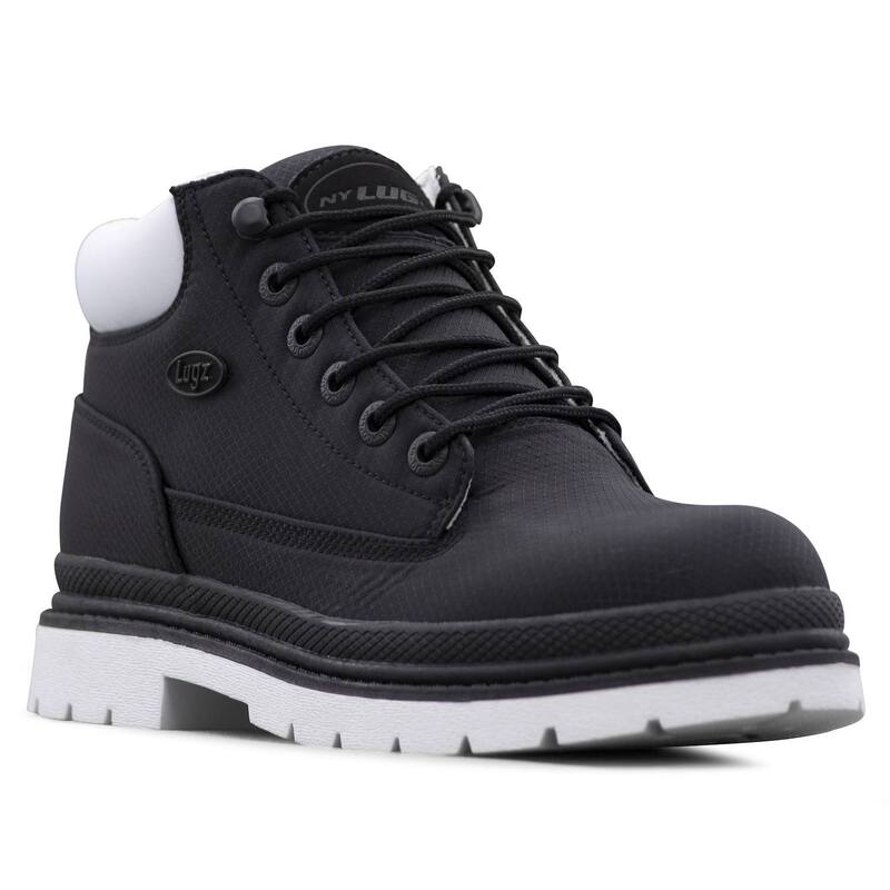 ラグズ メンズ シューズ ブーツ・レインブーツ レース Lugz Drifter Men's Ripstop Lace-Up Boots Black White ホワイト