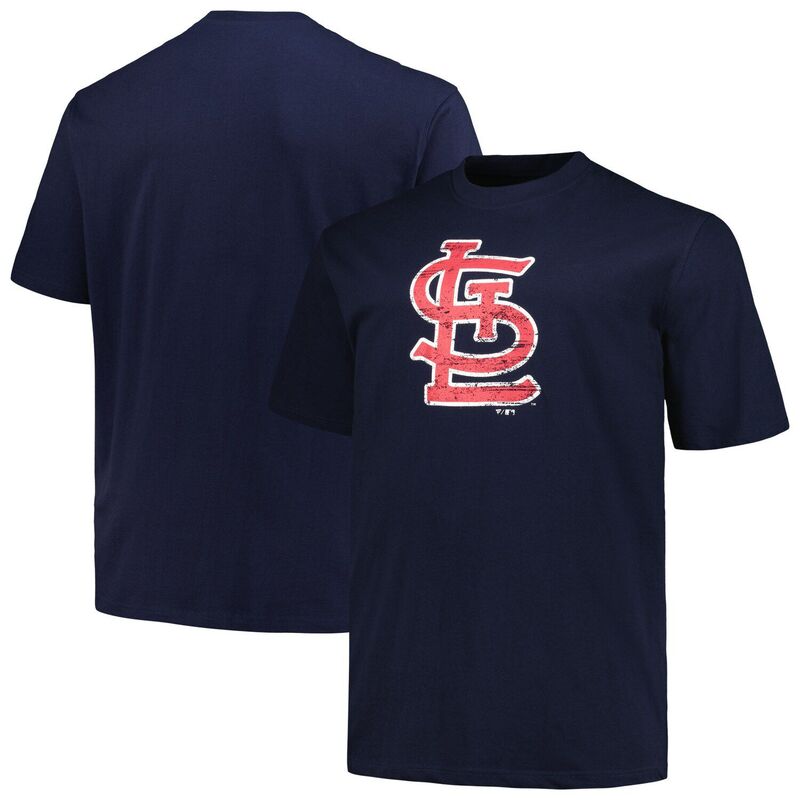 プロファイル メンズ トップス Tシャツ トール ロゴ Men's Profile Navy St. Louis Cardinals Big & Tall Primary Logo T-Shirt Crd Navy ネイビー