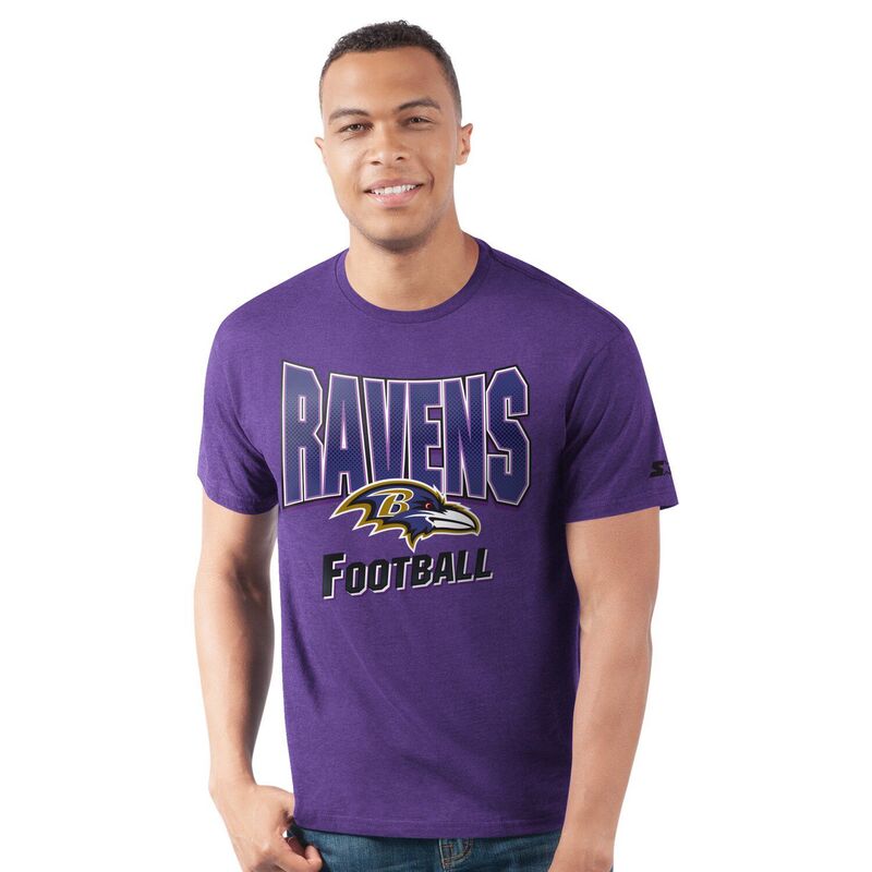 スターター メンズ トップス Tシャツ Men'sStarter Purple Baltimore Ravens Prime Time T-Shirt Rav Purple パープル