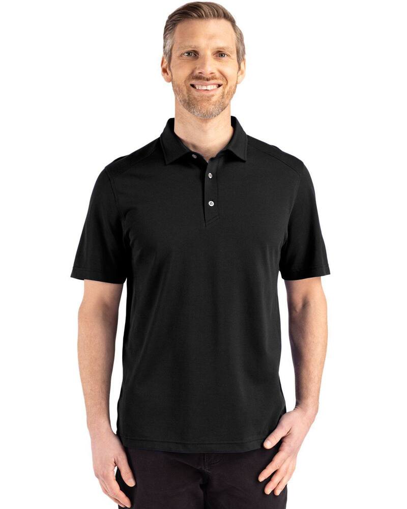 カッターアンドバック メンズ トップス Tシャツ ポロシャツ トール Cutter & Buck Advantage Refresh Epiconfidence Recycled Mens Big & Tall Tri-Blend Pique Polo Black ブラック