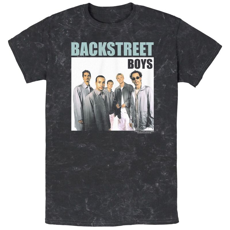 アニメキャラクター メンズ トップス Tシャツ グラフィック Licensed Character Men Backstreet Boys Headliners Mineral Wash Graphic Tee Black ブラック