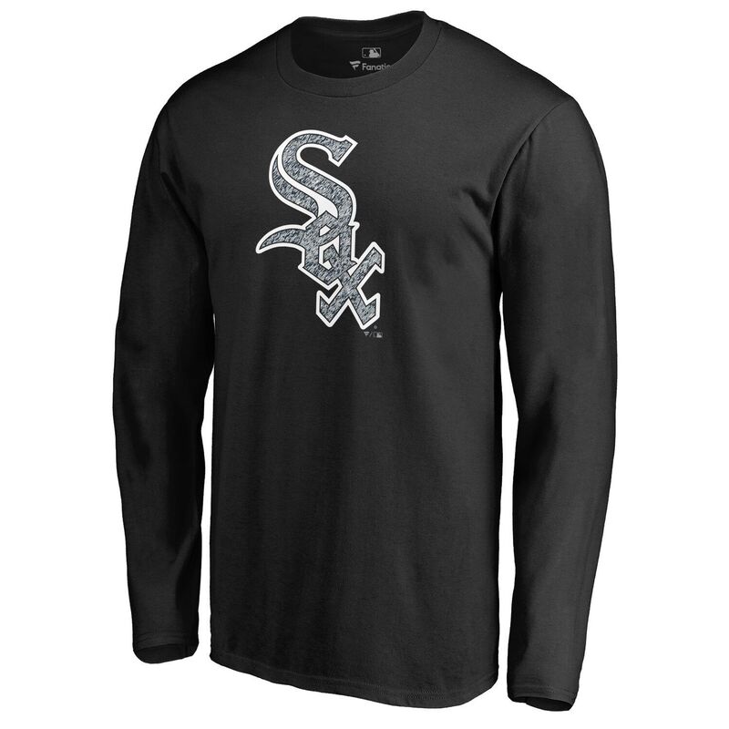 アンブランデッド メンズ トップス Tシャツ ロゴ Unbranded Men Fanatics Branded Black Chicago White Sox Static Logo Long Sleeve T-Shirt Sox Black ブラック