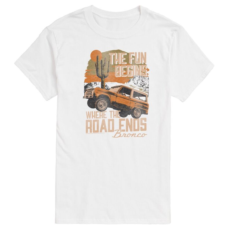 アニメキャラクター メンズ トップス Tシャツ トール グラフィック Licensed Character Big & Tall Ford Bronco Fun Graphic Tee White ホワイト