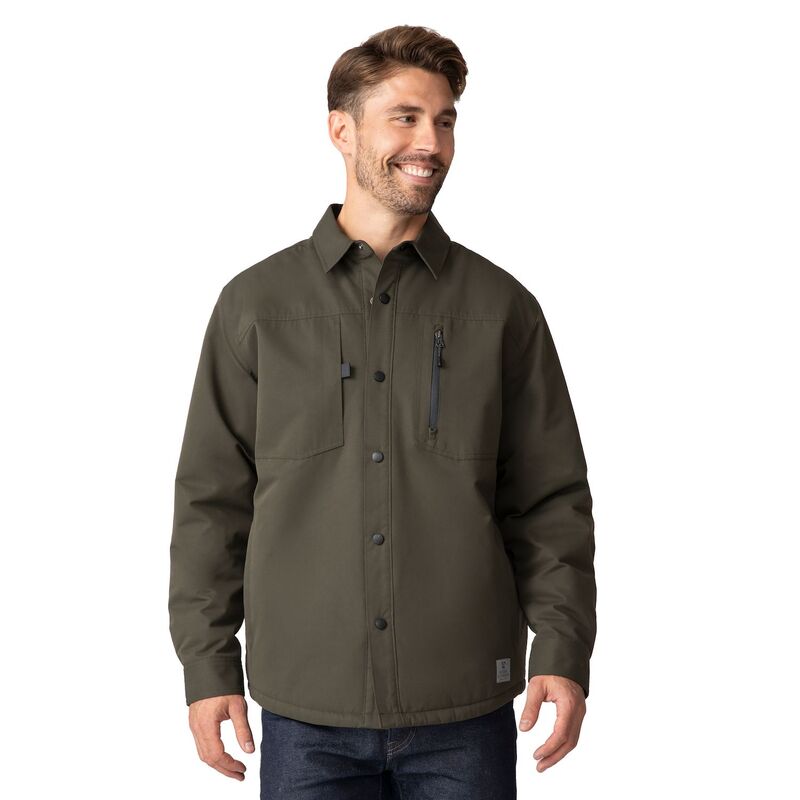 フリー カントリー メンズ アウター ジャケット・ブルゾン シャツ Free Country Men's Brawny Canvas Function Work Shirt Olive オリーブ|ReVida 店