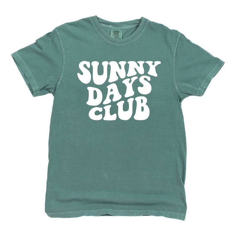 Simply Sage Market レディース トップス ティーシャツ Simply Sage Market Sunny Days Club Garment Dyed Tees Light Green 緑であること トップス-レディースファッション-Tシャツ・カットソー