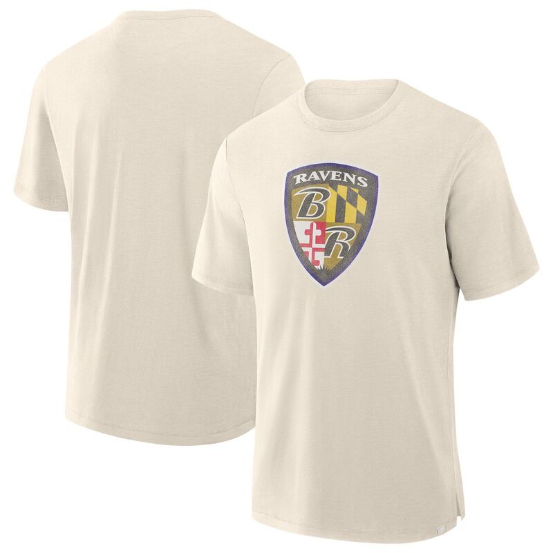 ファナティクス メンズ トップス Tシャツ Men's Fanatics Cream Baltimore Ravenslub T-Shirt Rav Beige ベージュ