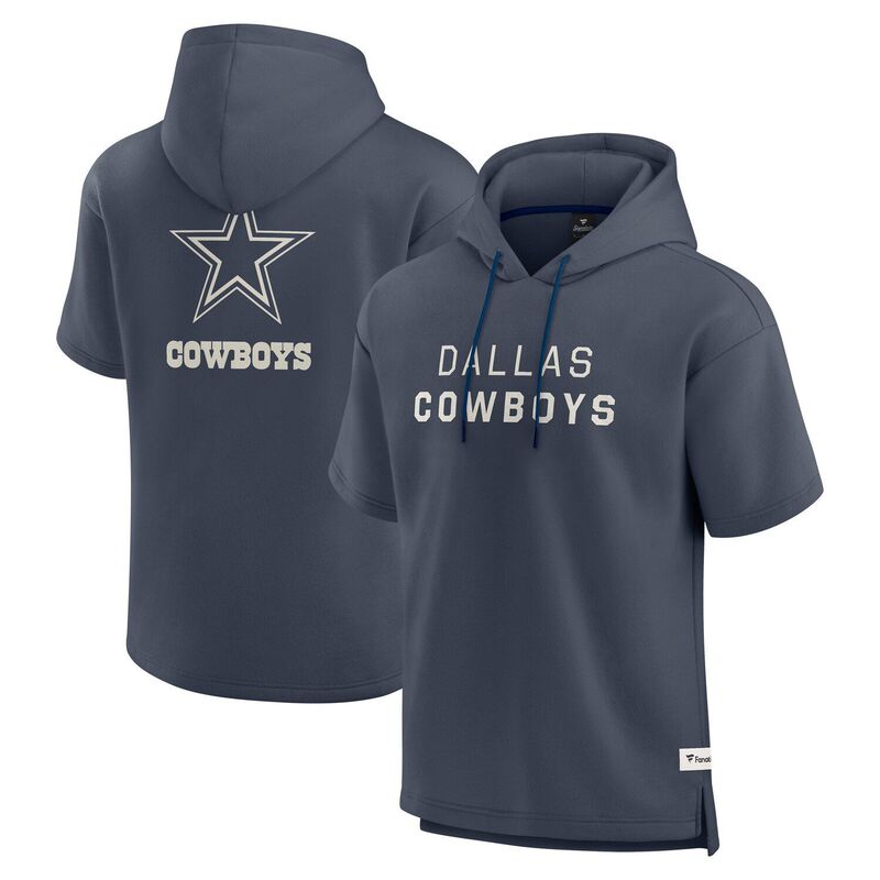 ファナティクス メンズ トップス Tシャツ パーカー Men's Fanatics Navy Dallas Cowboys Elements Future Ground Lettering Short Sleeve Pullover Hoodie Cow Navy ネイビー｜ReVida 店