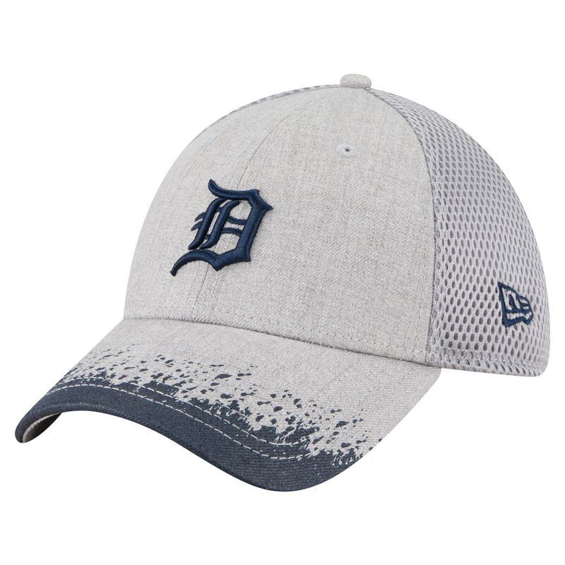 ニューエラ メンズ アクセサリー 帽子 Men's New Era Gray Detroitigers Visor Paint Splatter 39THIRTY Flex Hatgrey グレー
