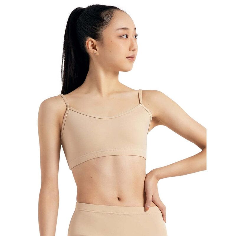 カペジオ レディース アンダー御召しもの ブラ Capezio Team Basics Camisole Bra Top Beige ベージュ
