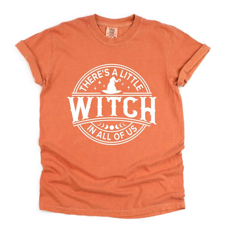 Simply Sage Market レディース トップス ティーシャツ グラフィック Simply Sage Market A Little Witch In All Of Us - Womens Garment Dyed Graphic T-Shirt Yam トップス-レディースファッション-Tシャツ・カットソー