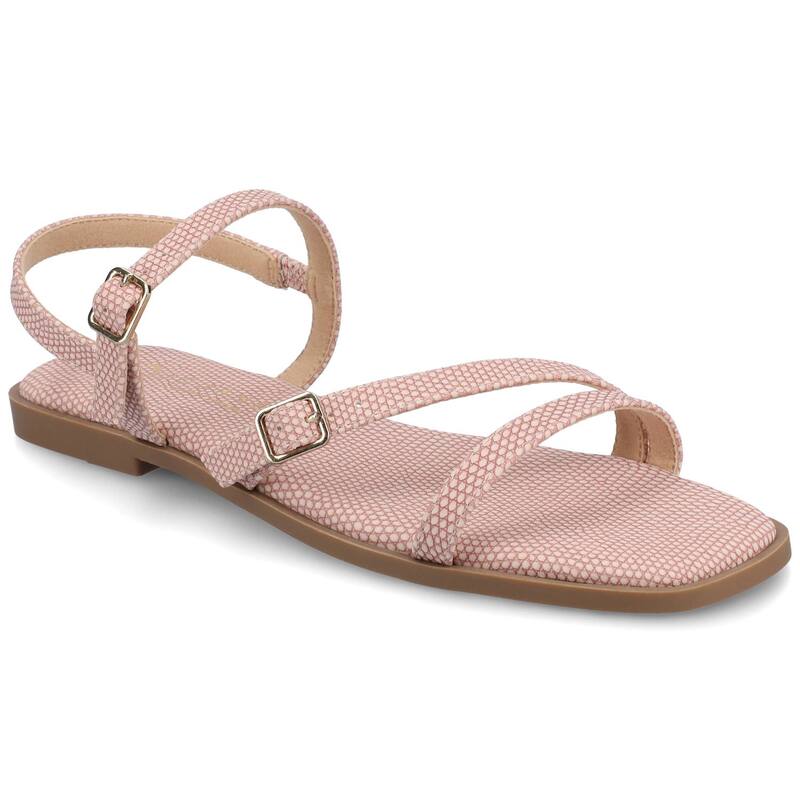 ジャーニー レディース シューズ サンダル アンクル Journee Brianna Women's Ankle Strap Sandals Pink Lizard ピンク|ReVida 店