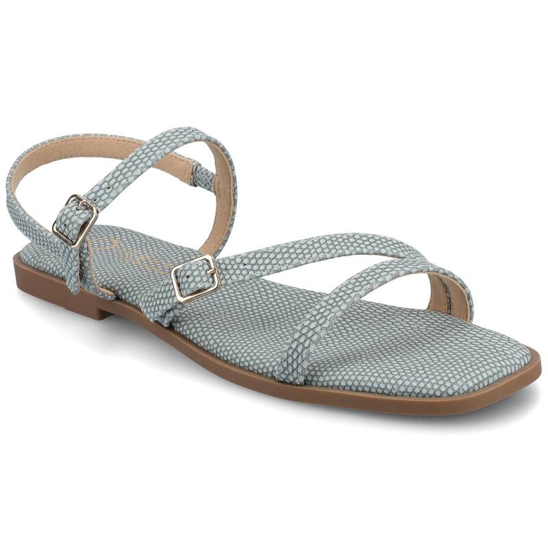ジャーニー レディース シューズ サンダル アンクル Journee Brianna Women's Ankle Strap Sandalsky Blue Lizard ブルー|ReVida 店